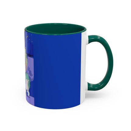Wishes Beneath the Comet Sky Colorful Mug (11oz, 15oz) – Celestial Magic, Art Deco Elegance & Dreamy Wonder