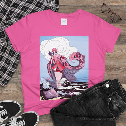 Goddess of the Swirling Sea Midweight Cotton Tee
