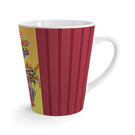 Elegant Holiday Woman with Gifts Latte Mug