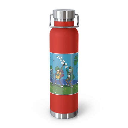 Frog and Beetle Band Copper Vacuum Insulated Bottle, 22 oz