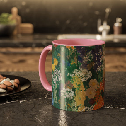 Flowers on the Mountain by August Babberger Colorful Mugs (11oz, 15oz)