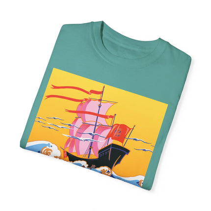 Golden Seas and Whimsical Dreams Unisex Garment-Dyed T-shirt