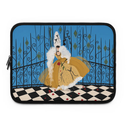 🎭🌹 The Lady Behind The Gilded Gates Laptop Sleeve – Art Deco Masquerade Elegance