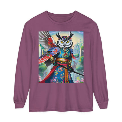 Cyberpunk Samurai Owl Long Sleeve T-Shirt