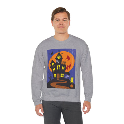 Halloween Night at the Haunted House Unisex Heavy Blend™ Crewneck Sweatshirt