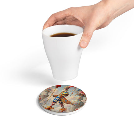 The Ornamental Jester Ceramic Coaster