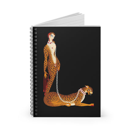 Leopard Queen Spiral Notebook – Art Deco Glamour & Wild Elegance