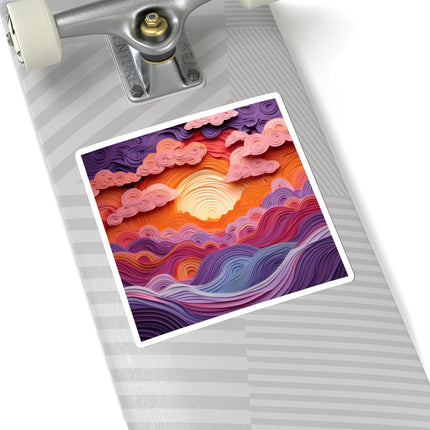 Dramatic Sunset Sky Kiss-Cut Stickers (4 Sizes)
