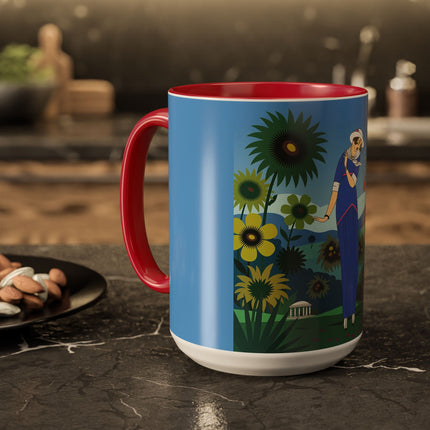 The Secret Language Of Flowers Colorful Mugs – Art Deco Botanical Elegance