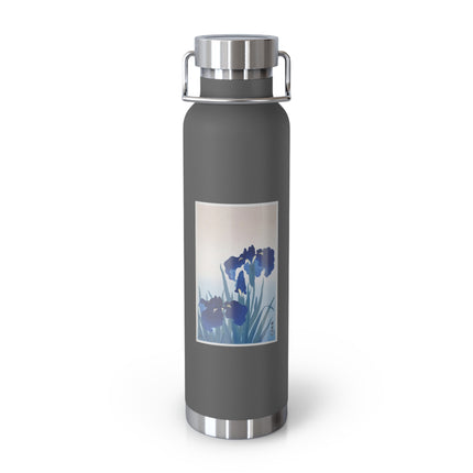 Irises by Ohara Koson Copper Vacuum Insulated Bottle, 22oz