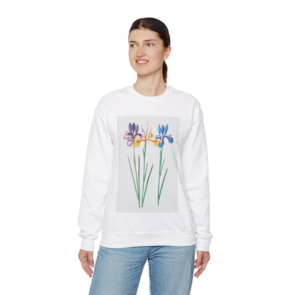 Blue Iris by Anselmus Boëtius de Boodt Heavy Blend™ Crewneck Sweatshirt