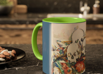 The Three Skulls by Paul Cézanne Colorful Mugs (11oz, 15oz)
