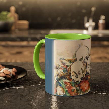 The Three Skulls by Paul Cézanne Colorful Mugs (11oz, 15oz)