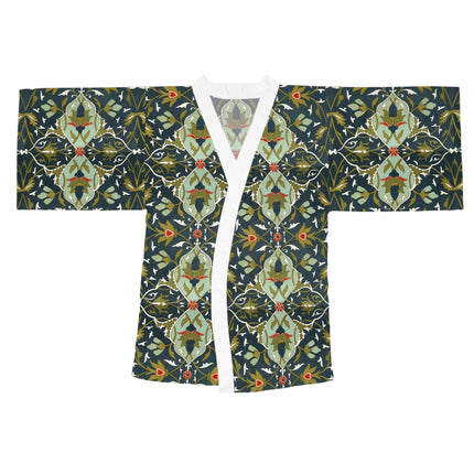 Ornamental Tiles (Pl. 10) from the Afghan Boundary Commission Long Sleeve Kimono Robe (AOP)
