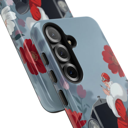 🚗🌺 The Lady Of The Grand Touring Car Phone Case – Art Deco Motoring Elegance
