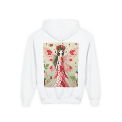 Strawberry Fairy Delight Youth Hooded Sweatshirt – Sweet Magic & Summer Charm