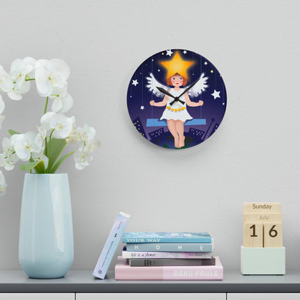 Celestial Magic Acrylic Wall Clock, Round and Square
