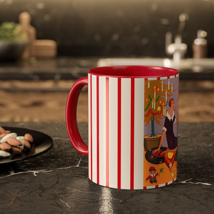 Art Deco Christmas Colorful Mugs (11oz, 15oz)