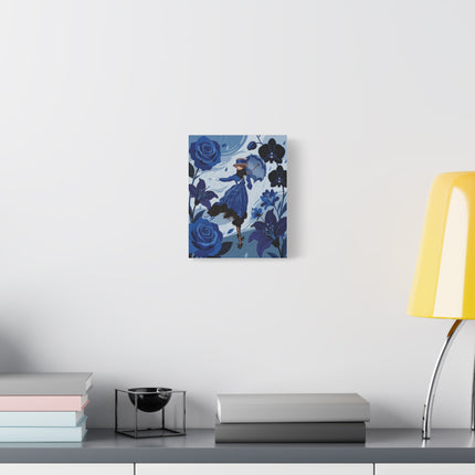 ☔💙 The Blue Rain Promenade Placemat – Art Deco Floral Fashion