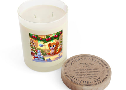 Naughty or Nice Kitten Christmas Scented Candle - Full Glass, 11oz