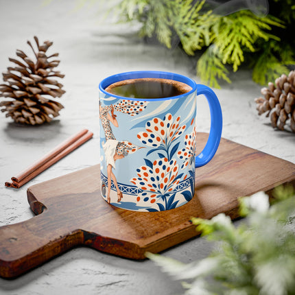 🌼🧡 The Polka Dot Wind Dancer Colorful Mug – Art Deco Fashion Whimsy