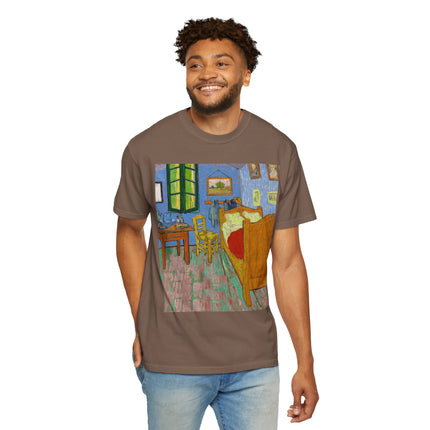 The Bedroom by Vincent van Gogh Unisex Garment-Dyed T-shirt