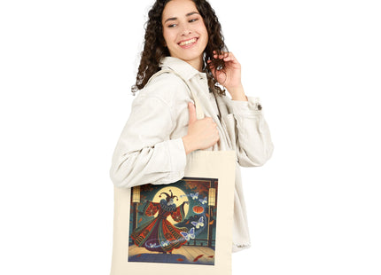 Court Magician with Ghost Butterflies Cotton Canvas Tote Bag