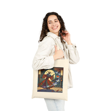Court Magician with Ghost Butterflies Cotton Canvas Tote Bag