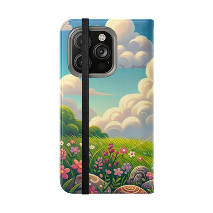🪁🐉 Geisha Kitten and the Dragon Kite Flip Case – Joyful Flight & Dragon Spirit