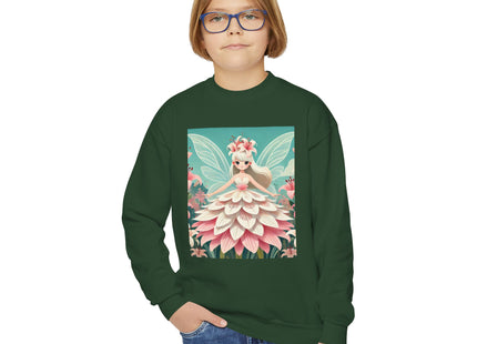 Lily Fairy in Bloom Youth Crewneck Sweatshirt