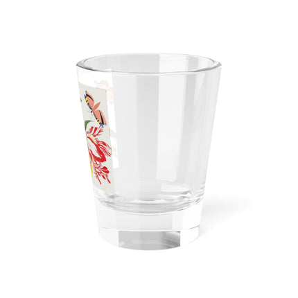 Woodpecker & Tulip Shot Glass – Vibrant Spring & Bold Beauty