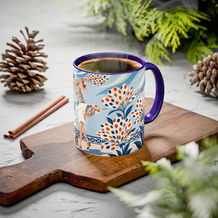 🌼🧡 The Polka Dot Wind Dancer Colorful Mug – Art Deco Fashion Whimsy
