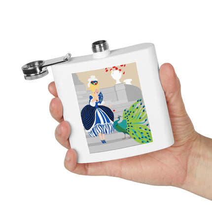 Peacock Courtesan Flask – Whimsical Elegance & Royal Splendor