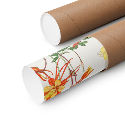 Aquilegia Flower by Tanigami Kônan Premium Matte horizontal posters