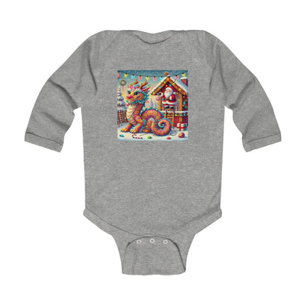 The Playful Dragon's Christmas Infant Long Sleeve Bodysuit