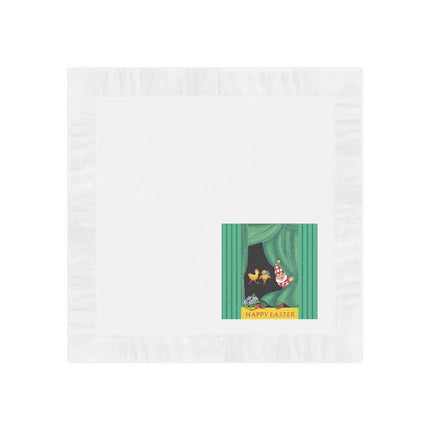 Easter Elf's Whimsy White Coined Napkins