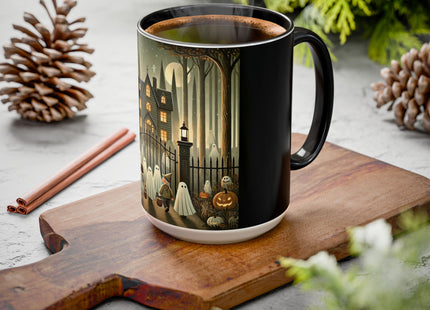 Ghostly Welcome – A Halloween Night Colorful Mugs (11oz, 15oz)