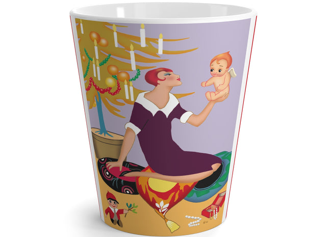Art Deco Christmas Latte Mug
