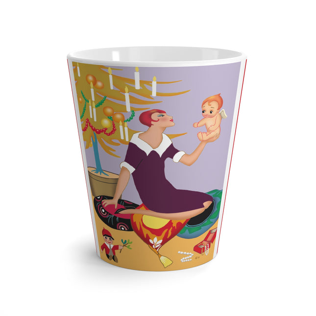 Art Deco Christmas Latte Mug
