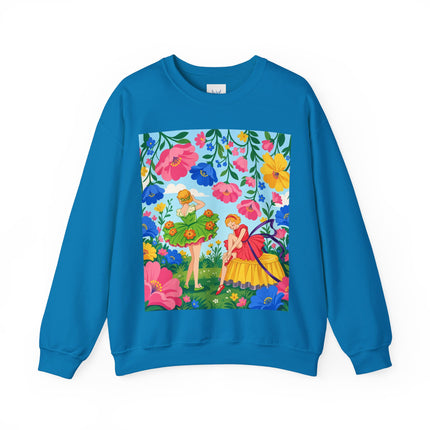 🌸🧚 The Fairies In The Flower Garden Crewneck Sweatshirt – Art Deco Floral Whimsy