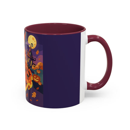 🐈‍⬛🎃 The Black Cat Witch Of Pumpkin Manor Colorful Mug – Whimsical Halloween Charm