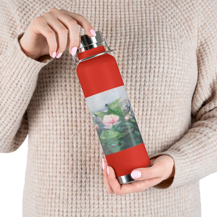 Water Lilies by Karl Hagemeister Copper Vacuum Insulated Bottle, 22oz