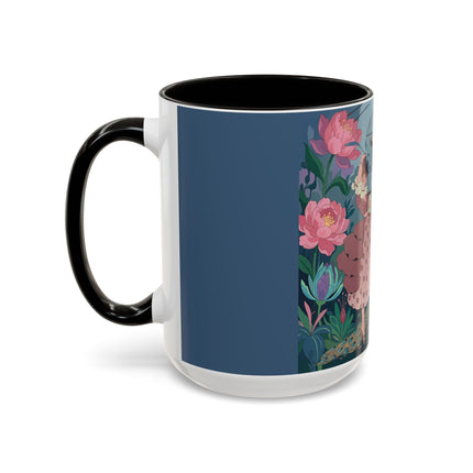 The Ladies And The Enchanted Macaw Colorful Mugs – Art Deco Botanical Elegance