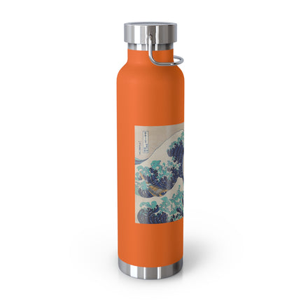 The Great Wave off Kanagawa by Katsushika Hokusai Copper Vacuum Insulated Bottle, 22oz