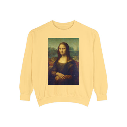Mona Lisa by Leonardo da Vinci Unisex Garment-Dyed Sweatshirt