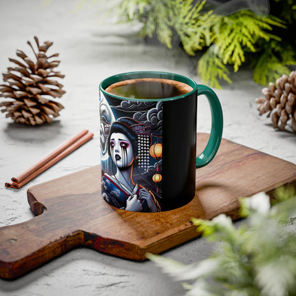 Geisha’s Black Ink Tears Colorful Mugs (11oz, 15oz)