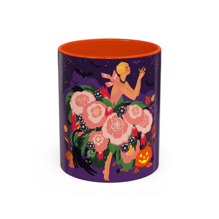 🌹🎃 The Lady Of The Haunted Rose Garden Colorful Mug – Romantic Halloween Charm