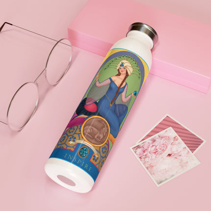 December & Tanzanite (from the Gem Series) by Sofia Chiostri Slim Water Bottle
