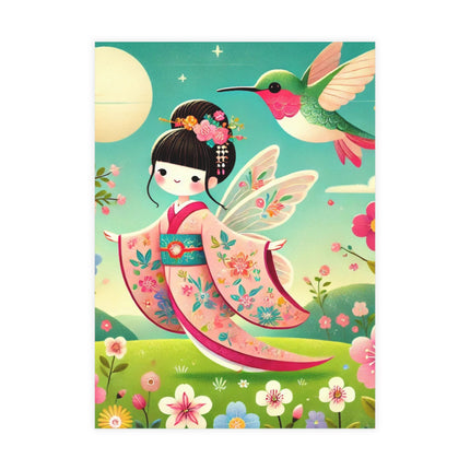 Geisha Fairy and the Hummingbird Blossom Postcard Bundles (envelopes included) - Bundles of 10, 30, 50 Pieces