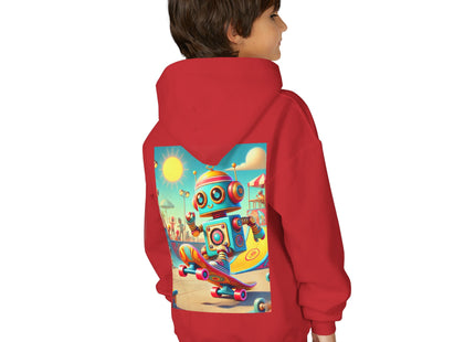 Skate Park Robot Youth Heavy Blend Hooded Sweatshirt